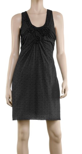 MAXSTUDIO ROSETTE DRESS BLACK, L