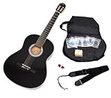 Produkt-Bild: 4/4 Konzertgitarre mit Zubeh&ouml;rset: Gitarrentasche, Gurt, Stimmpfeife, Satz Ersatzsaiten und Plektrum