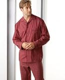 Club Room Cotton Boxed Red Plaid Pajama Set