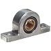 Spyraflo PB2-625-B SAE-840 Oil Impregnated Bronze Bearing Pillow Block, 2 Bolt Holes, 0.625" Bore Diameter, Aluminum, Inch