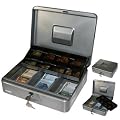 Geldkassette / Geldkassetten, Marktkassette 300 x 240 x 90 mm, silber