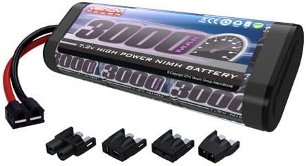 Venom 7.2V 3000mAh 6 Cell RC NiMH Battery with Deans EC3 Traxxas Tamiya UNI Plug