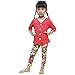 Jastore® 3Pcs Baby Girls Flower Clothing Sets Coat+Shirt+Floral Pants (4T) Red