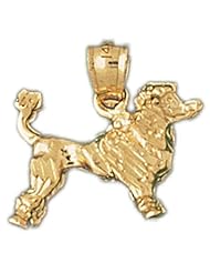 Dazzlers Solid 14k Gold 3D Poodle Dog Charm Pendant Available in three colors from jewelsberry (weights: 3.2 grams only)