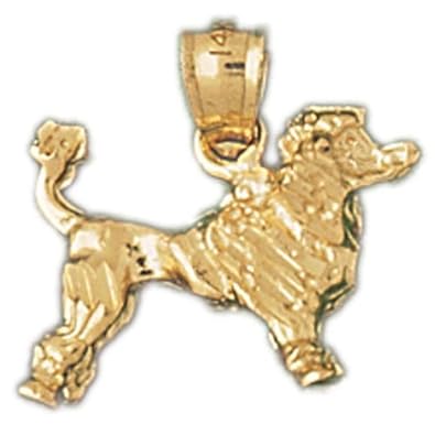 Cheap Girls Jewelry Dazzlers Solid 14k Gold 3D Poodle Dog Charm Pendant Available in three colors from jewelsberry (weights: 3.2 grams only) For Sale