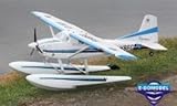 New Large Scale + Land & Water 4 CH Cessna 185 Aerobatic Radio Remote Control Electric RC Airplane RTF w/ Drop-hinge Wing Flaps + Landing Gears & Pontoon