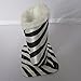 Plush Lined Desk Eyeglass Holder Zebra