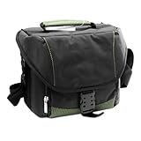 GTMax Black Large Digital SLR Camera and lens Pouch Nylon Case with Strap for Olympus E-5 / E-P1 / E-P2 / E-PL1 / E-600 / E-450 / E-620 / E-3 / E-30 / E-520 / E-420 / EVOLT E-510 / EVOLT E-410 / EVOLT E-500 / EVOLT E-330