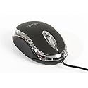 Maus optisch USB Mini mit LED - Beleuchtung mit blauer-roter LED - Kabellänge 1,50 Meter - Für Rechts- und Linkshänder geeignet - Optische Mini-Notebook-Maus