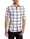 Kenneth Cole Mens Exploded Plaid Shirt