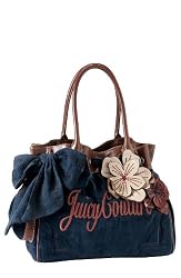 Juicy Couture Flower Daydreamer Bag Tote Navy