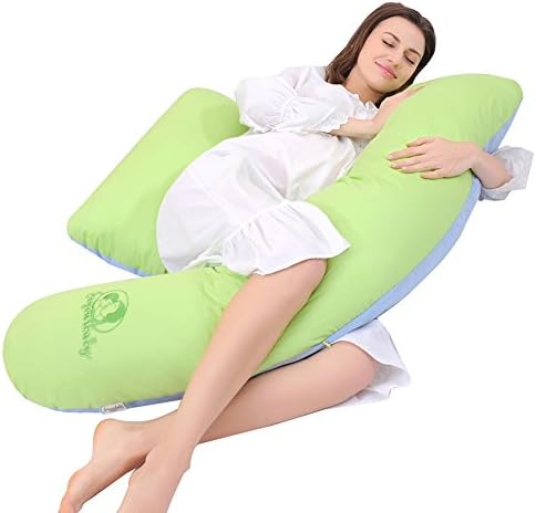 Joyourbaby H-shaped Comfort Body Support Pregnancy Pillow (Apple Green Blue)