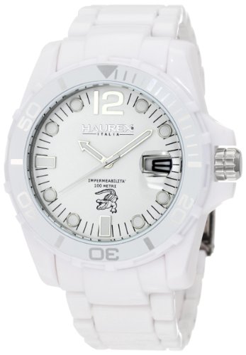 Haurex Italy Men's W7354UWW Caimano Date White Dial Plastic Sport Watch