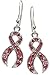 Pink Ice Crystal Pink Ribbon Awareness Dangle title=
