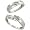 10k White Gold 2-Piece His (7mm) & Hers (6mm) Diamond Wedding Band Set, w/ 0.05 Carat Brilliant Cut Diamonds; Ladies Size 5