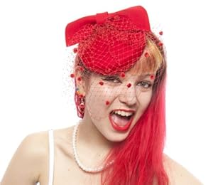 Pill Box Hat Fascinator with Veil (White with Veil)