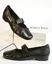 Bequemer Leder Ballerina schwarz