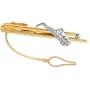 Men's Saxophone Clasp Tie Clip by Umo Lorenzo in Gold Metal