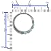 Topaz Circle of Love Pendant Diamond 10K White Gold image 2
