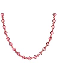 Sterling Silver Swarovski Elements 8mm and 4mm Crystal Choice Bicones Necklace, 24"