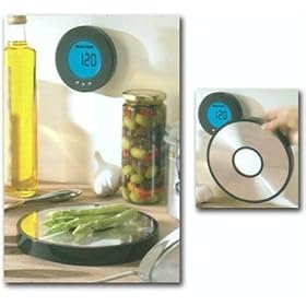 Wall Mounted Salter 1200 CD Style Electronic Kitchen Scale with clock &Thermometer With Infra Red Connected Display