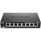 D-Link 8 Port Gigabit Unmanaged Metal Desktop Switch (DGS-108)