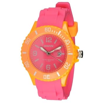 Waooh - Montre Monaco38 - Bicolore - Rose & orange Waooh - Montre Monaco38 - Bicolore - Rose & orange