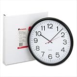 Universal Indoor/Outdoor Clock, 13-1/2In, Black