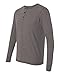 Alternative Men's Eco Mock Twist Henley, Eco Black Mock Nickel, Large
