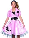 Girls Pink Sock Hop Outfit 1950s Halloween Costume L Girls Large (sz 12-14)
