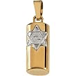 Two Tone Judaica Star of David Pendant
