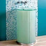 DecoLav Clematis Pedestal Sink with Integrated Basin and Overflow 3353T-BK