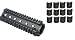 UAG AR15 AR-15 M4 CARBINE RIFLE QUAD 4-WEAVER/PICATINNY RAIL ALUMINUM HANDGUARD+ COVERS