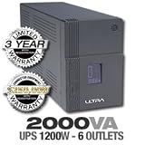 Ultra ULT33046 2000 VA 1200 W Backup UPS with AVR