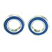 17x30x7mm Precision Ball Bearings ABEC 3 Blue Rubber Seals (2)