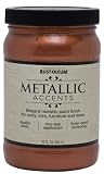 Rust-Oleum Metallic Accents 253536 Decorative 32-Ounce Quart Water Based One Part Metallic Finish Paint, Copper Penny