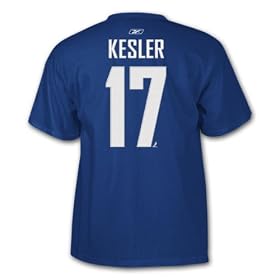 Vancouver Canucks Ryan Kesler NHL Player Name & Number T-Shirt (Blue) Size S