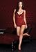  : Valentine's Day 2PC Sheer Leopard Print Chemise Sexy Lingerie Intimate Apparel with Lace Trim and G-String