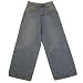 Boys Rocawear blue light washed denim jeans. 100% authentic popular brand name denim jean shorts featuring a button/zip fly closure, classic 5 pocket design and a large white lion printed on the hips. Great pants for boys wearing to school, parties or sport games.