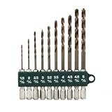 E-Value 六角軸ステンレスドリルセット 10Pcs