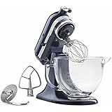 KitchenAid KSM155GBUB Artisan Design Series with Glass Bowl, 5 quart, Blueberry