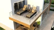 Big Sale 3 Piece Arbor Outdoor Patio Reclining Chaise Lounge Set with Heather Beige (5476-0000) Cushions