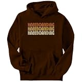 Kneeboarding Retro Color Sports Mens Hoodie (Brown, Sizes X-Small - XXX-Large)