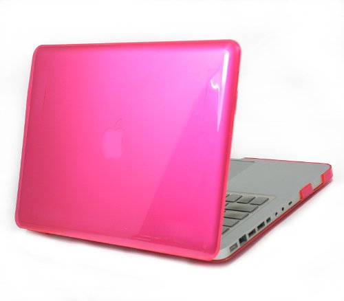KHOMO Pink SeeThru Crystal Hard Case Cover for Apple MacBook Pro 13'' Aluminium Unibody (2009, 2010, 2011, 2012 models)