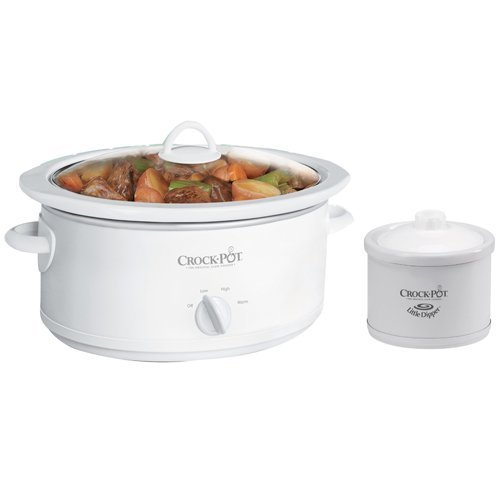 Crock-Pot SCV553KM 5-1/2-Quart Oval Manual Slow Cooker with Dipper, White Crock-Pot SCV553KM 5-1/2-Quart Oval Manual Slow Cooker with Dipper, White