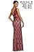 ANGVNS Women Elegant Halter Lace Wedding Bridesmaid Maxi Formal Dress