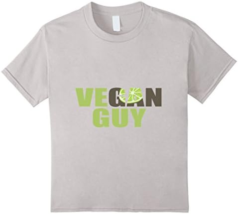 Kids Vegan Mens T-Shirt, Vegan T-Shirt, Plant Powered Shirt 10 Silver