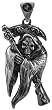 Grim Reaper Pendant - Pewter - 2.25'' Height