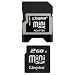 Kingston - Flash memory card ( SD adapter included ) - 2 GB - miniSD