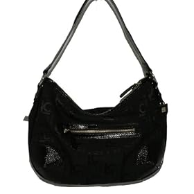 Liz Claiborne Black Heritage Hobo Tote